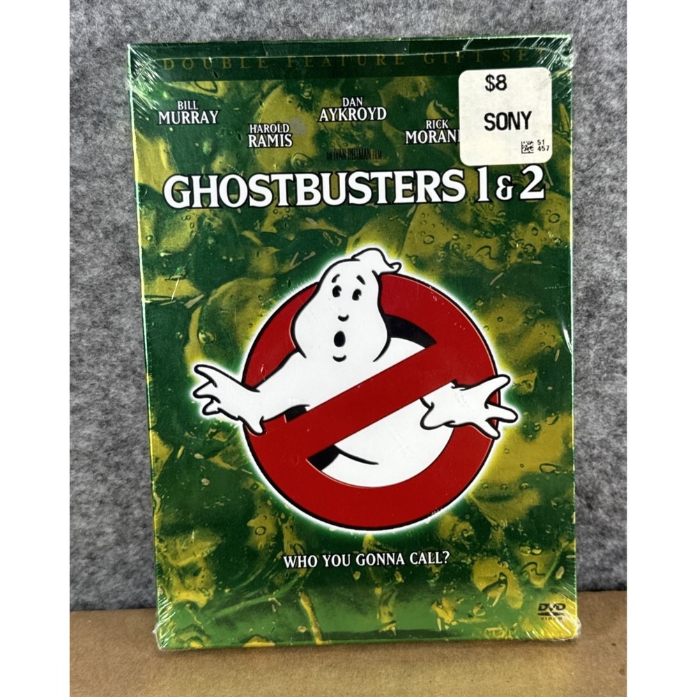 Ghostbusters 1 & 2 DVD 2-Disc Double Feature Gift Set w/ Collectible Scrapbook